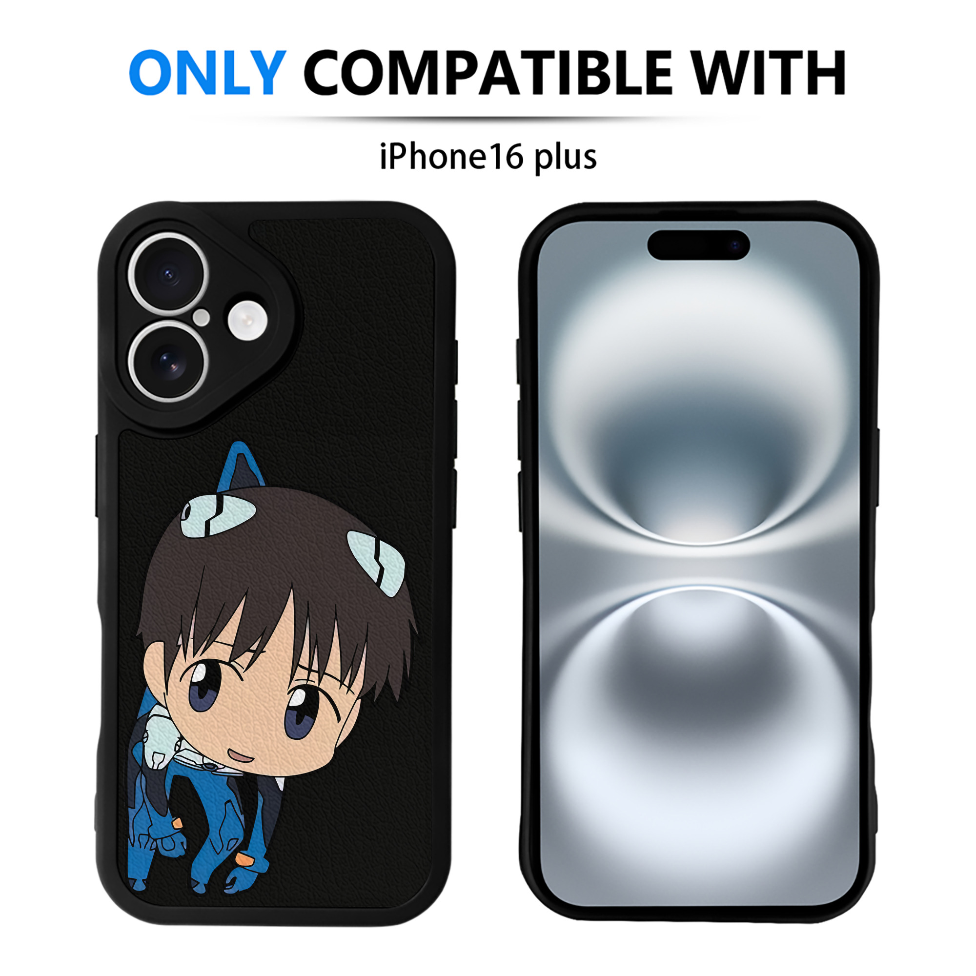 （画像用） EVA 新世紀エヴァンゲリオン 【iPhone 16シリーズ対応】シリコンスマホケース（レザー調） 材質：シリコン